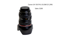 Sale- Canon 24-105 f4 L Lens